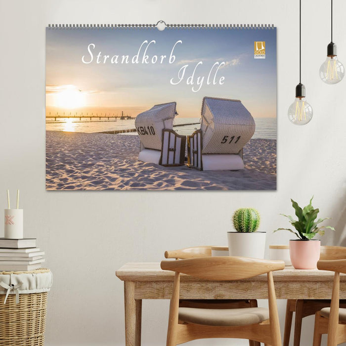 Strandkorb Idylle (CALVENDO Wandkalender 2025)