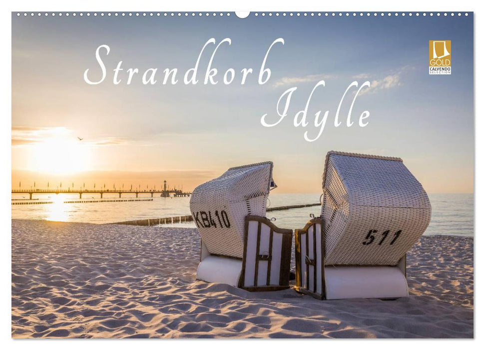 Strandkorb Idylle (CALVENDO Wandkalender 2025)