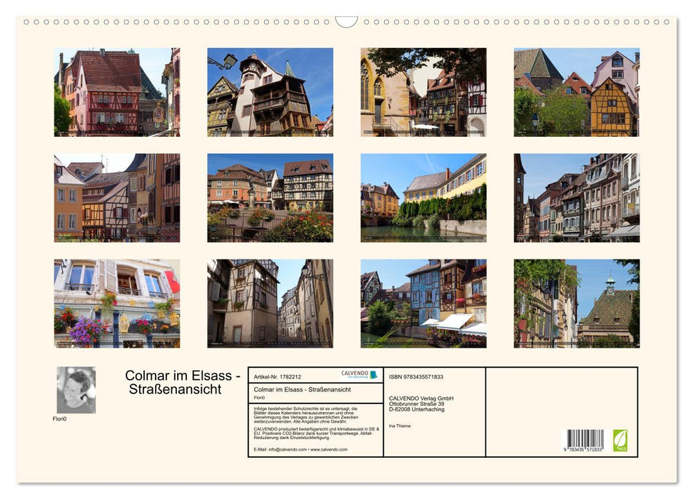 Colmar im Elsass - Straßenansicht (CALVENDO Wandkalender 2025)