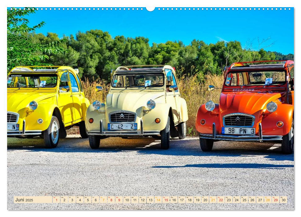 Citroën 2CV - die Ente (CALVENDO Premium Wandkalender 2025)