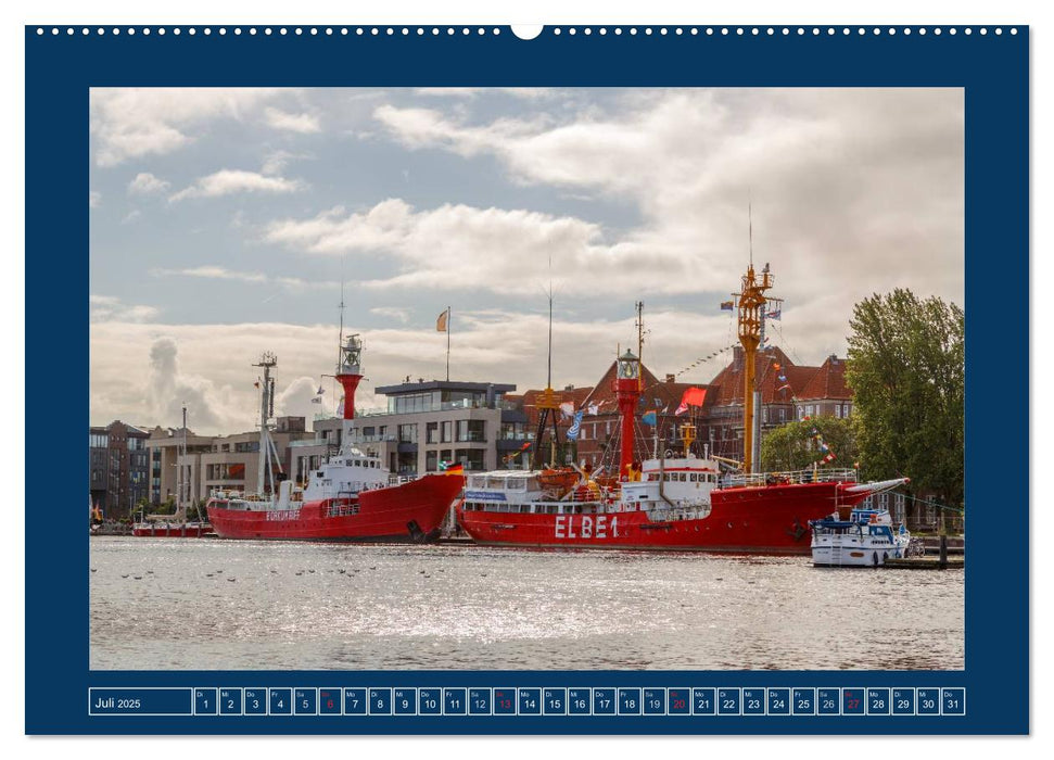 Feuerschiffe - Borkum Riff - Elbe 1 - Deutsche Bucht (CALVENDO Premium Wandkalender 2025)