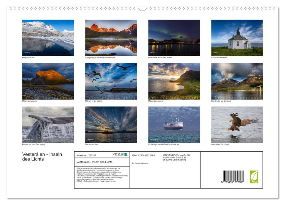 Vesterålen - Inseln des Lichts (CALVENDO Premium Wandkalender 2025)