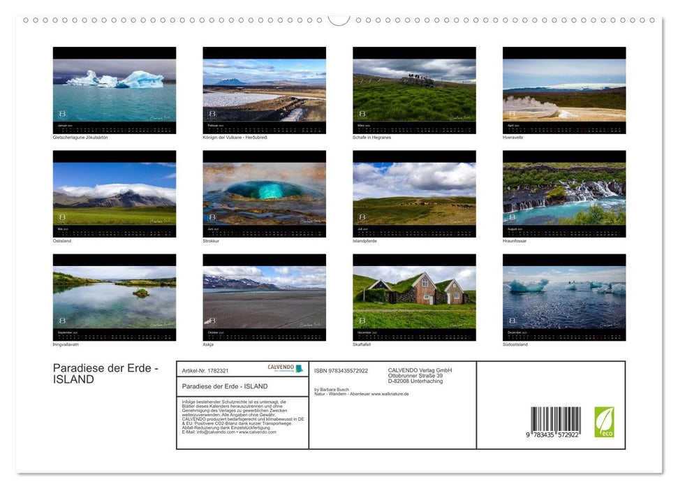 Paradiese der Erde - ISLAND (CALVENDO Premium Wandkalender 2025)