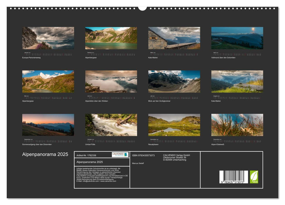Alpenpanorama 2025 (CALVENDO Premium Wandkalender 2025)