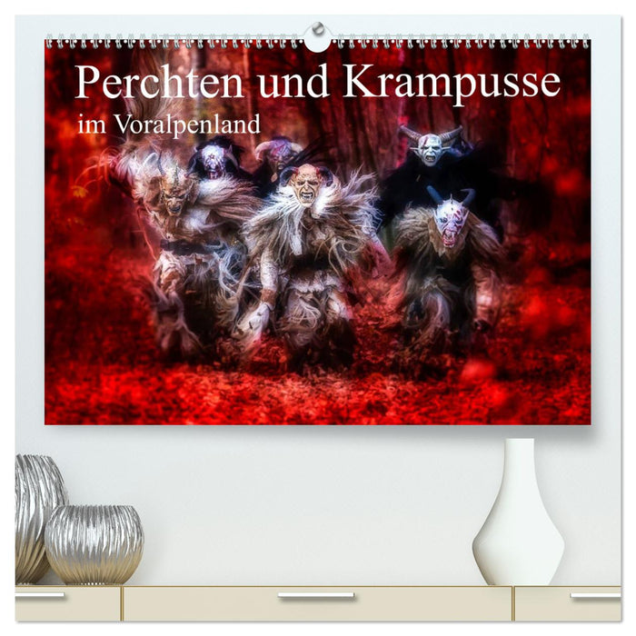 Perchten und Krampusse im Voralpenland (CALVENDO Premium Wandkalender 2025)