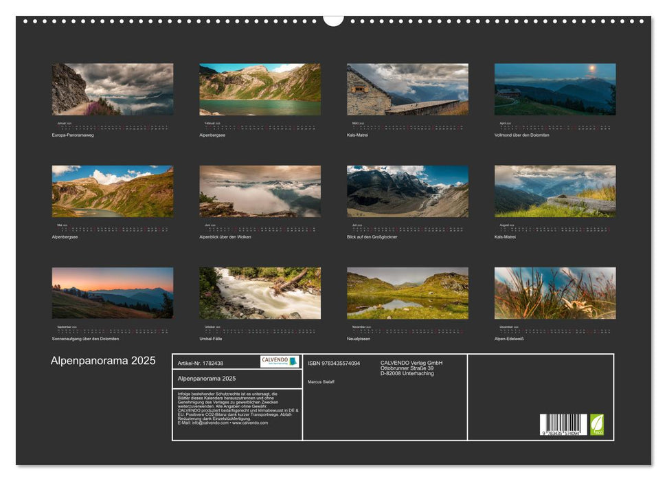 Alpenpanorama 2025 (CALVENDO Wandkalender 2025)
