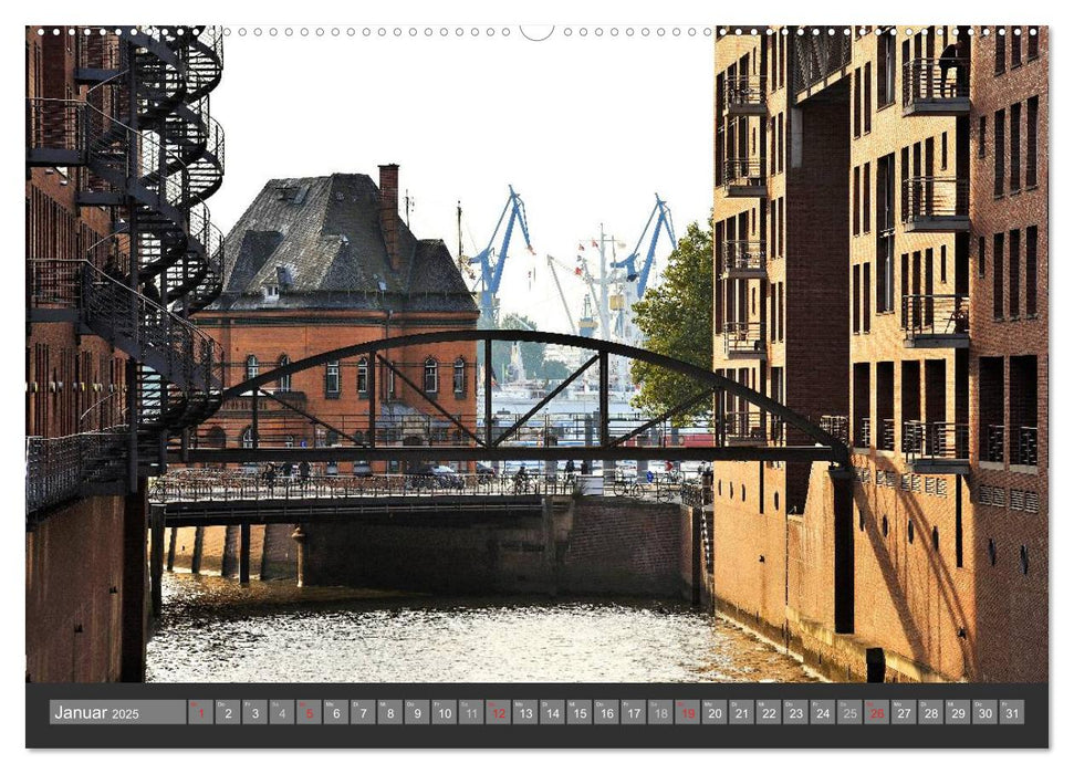 Hamburg. Stadt der Brücken (CALVENDO Premium Wandkalender 2025)