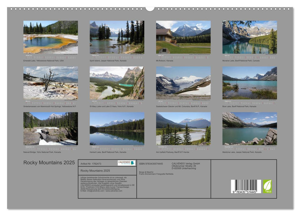 Rocky Mountains 2025 (CALVENDO Premium Wandkalender 2025)