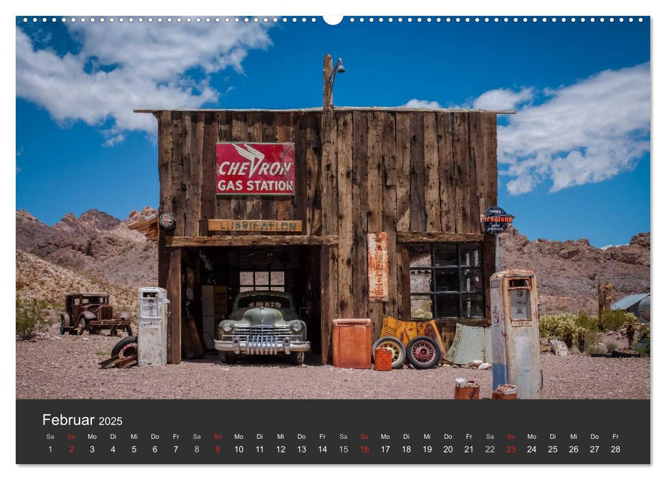 Vergessene Zeitzeugen entlang der Route 66 (CALVENDO Premium Wandkalender 2025)