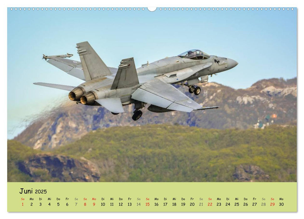 Luftüberlegenheit - Kampfjets in Aktion (CALVENDO Premium Wandkalender 2025)