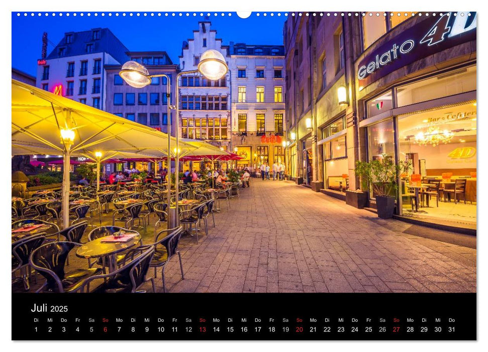 Köln Impressionen bei Nacht (CALVENDO Premium Wandkalender 2025)