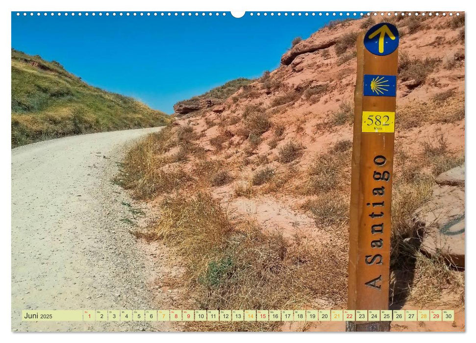 Jakobsweg - pilgern auf dem Camino de Santiago (CALVENDO Premium Wandkalender 2025)