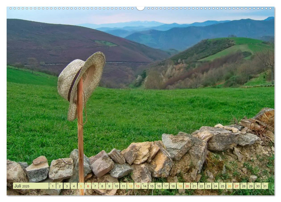 Jakobsweg - pilgern auf dem Camino de Santiago (CALVENDO Premium Wandkalender 2025)