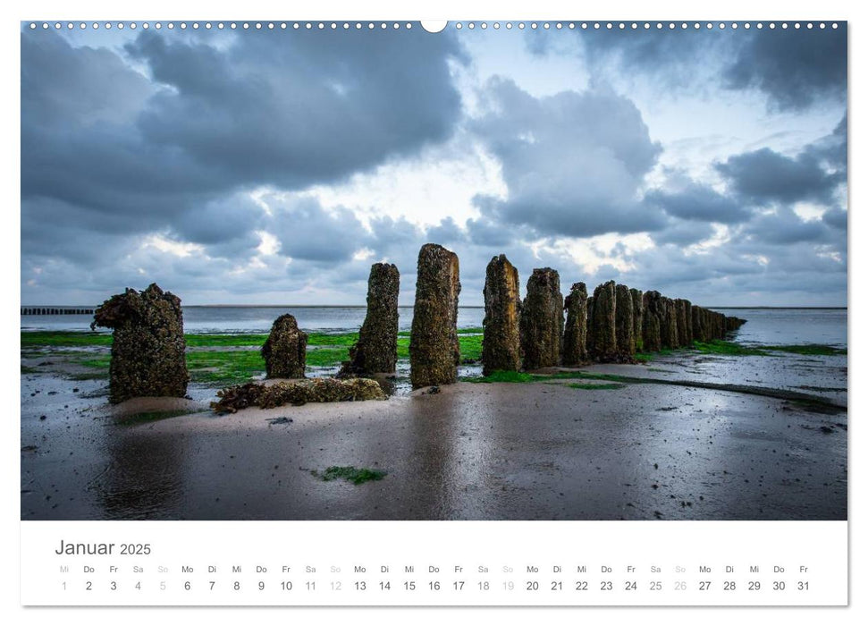 Nordfriesische Inselwelt - Bunte Watt- und Wolkenlandschaften (CALVENDO Premium Wandkalender 2025)