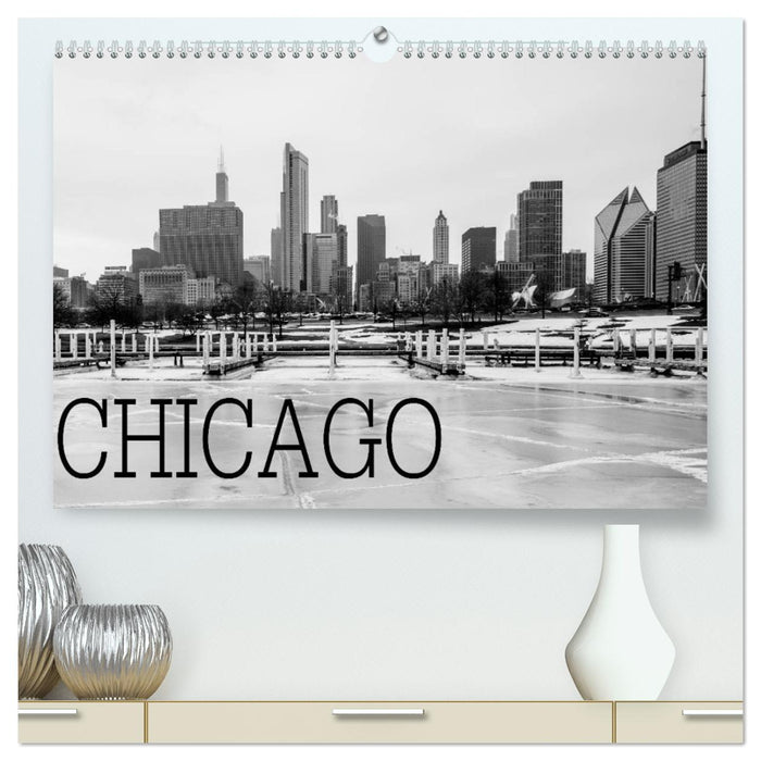Icy Chicago (CALVENDO Premium Wandkalender 2025)