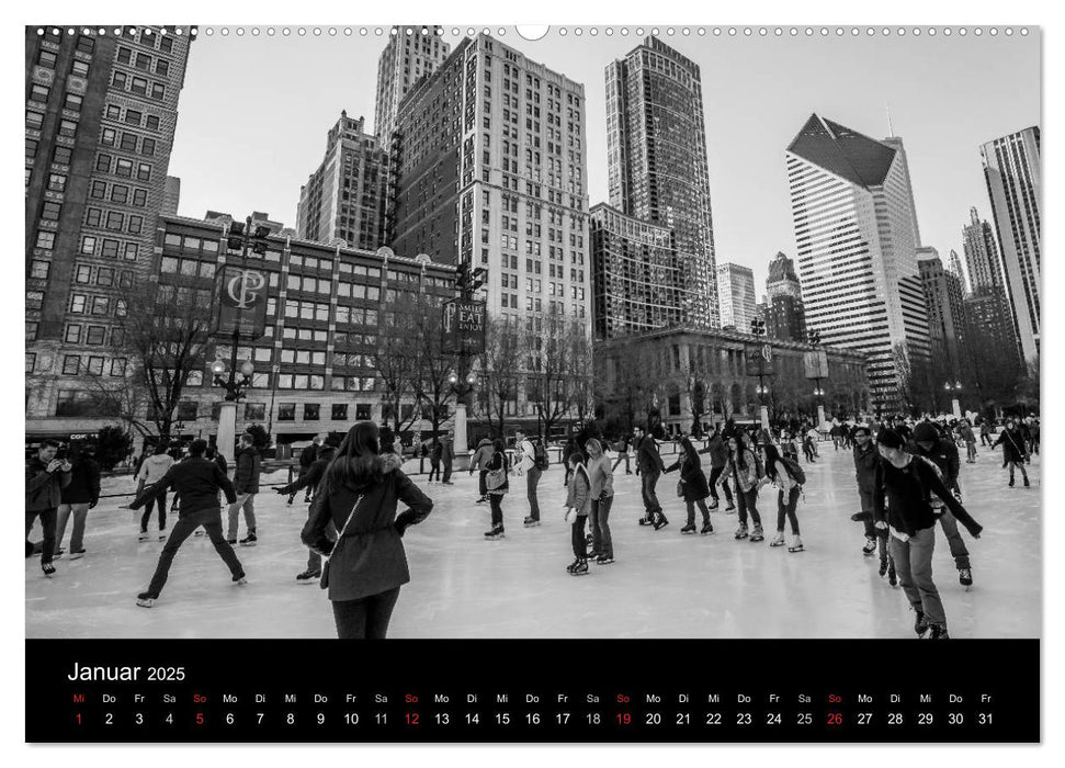 Icy Chicago (CALVENDO Premium Wandkalender 2025)