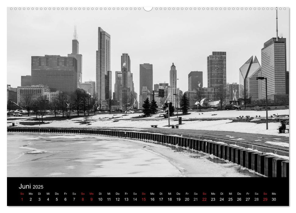 Icy Chicago (CALVENDO Premium Wandkalender 2025)