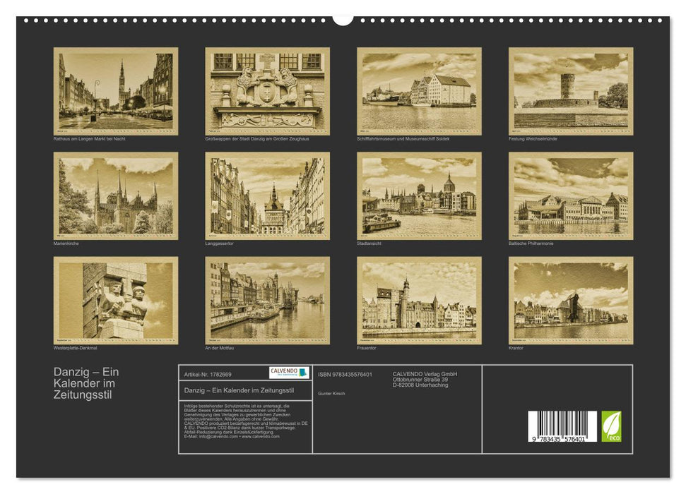 Danzig – Ein Kalender im Zeitungsstil (CALVENDO Premium Wandkalender 2025)