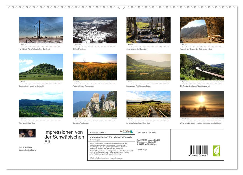 Impressionen von der Schwäbischen Alb (CALVENDO Premium Wandkalender 2025)