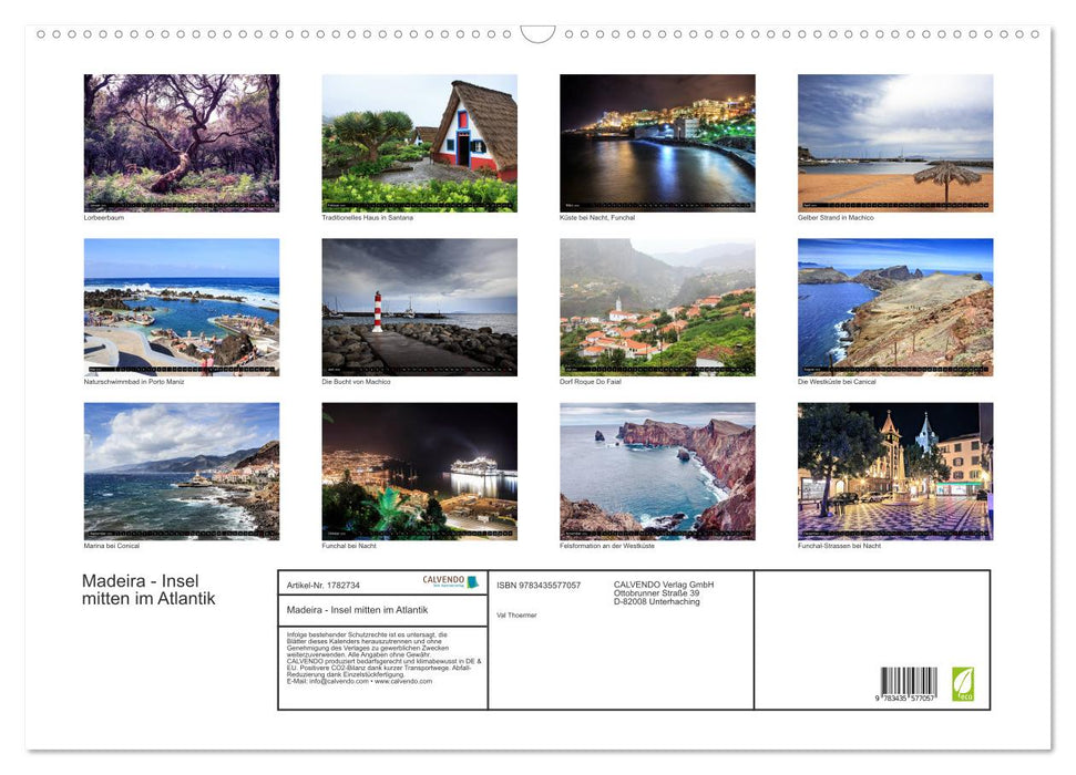 Madeira - Insel mitten im Atlantik (CALVENDO Wandkalender 2025)