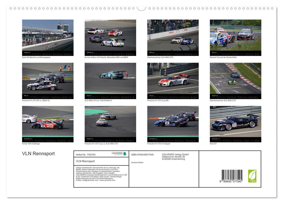 VLN Rennsport (CALVENDO Premium Wandkalender 2025)