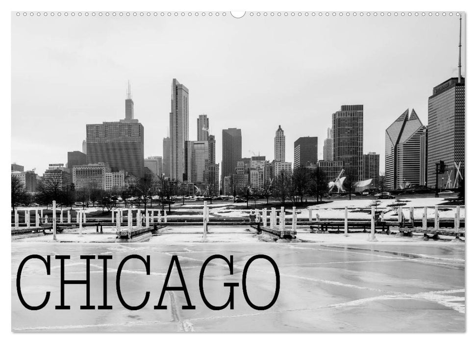 Icy Chicago (CALVENDO Wandkalender 2025)