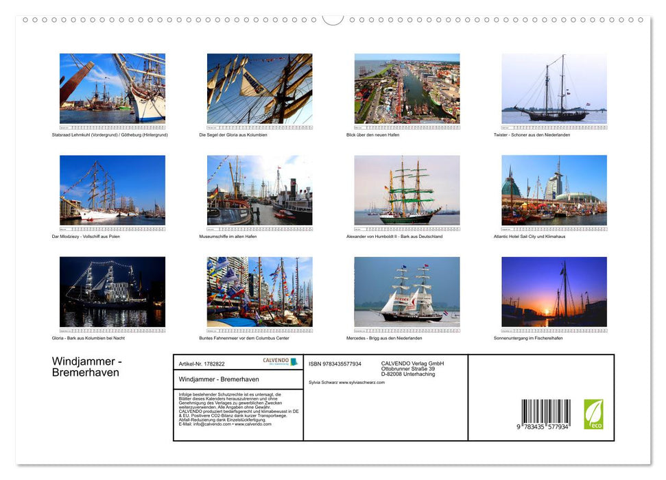 Windjammer - Bremerhaven (CALVENDO Premium Wandkalender 2025)