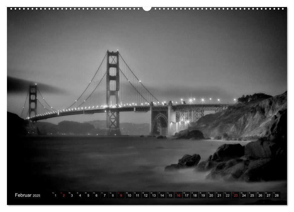 SAN FRANCISCO Monochrome Ansichten (CALVENDO Premium Wandkalender 2025)