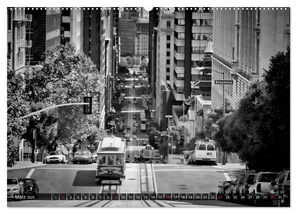 SAN FRANCISCO Monochrome Ansichten (CALVENDO Premium Wandkalender 2025)