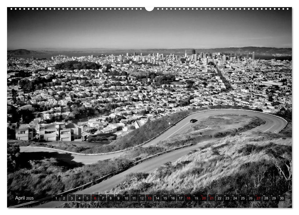 SAN FRANCISCO Monochrome Ansichten (CALVENDO Premium Wandkalender 2025)