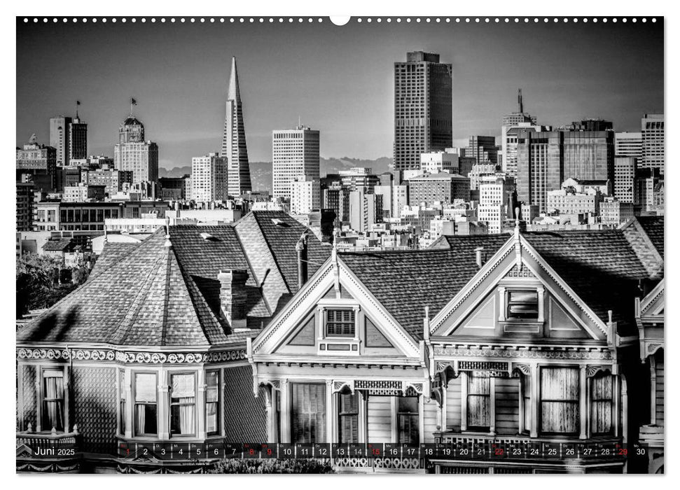 SAN FRANCISCO Monochrome Ansichten (CALVENDO Premium Wandkalender 2025)