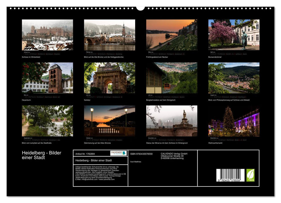 Heidelberg - Bilder einer Stadt (CALVENDO Premium Wandkalender 2025)