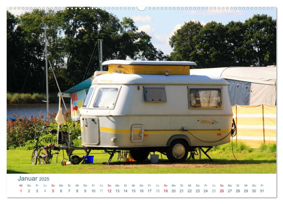 Freiheit auf Reisen 2025. Impressionen vom Camping und Zelten (CALVENDO Premium Wandkalender 2025)