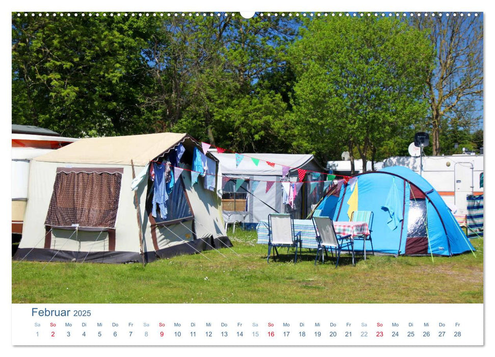 Freiheit auf Reisen 2025. Impressionen vom Camping und Zelten (CALVENDO Premium Wandkalender 2025)