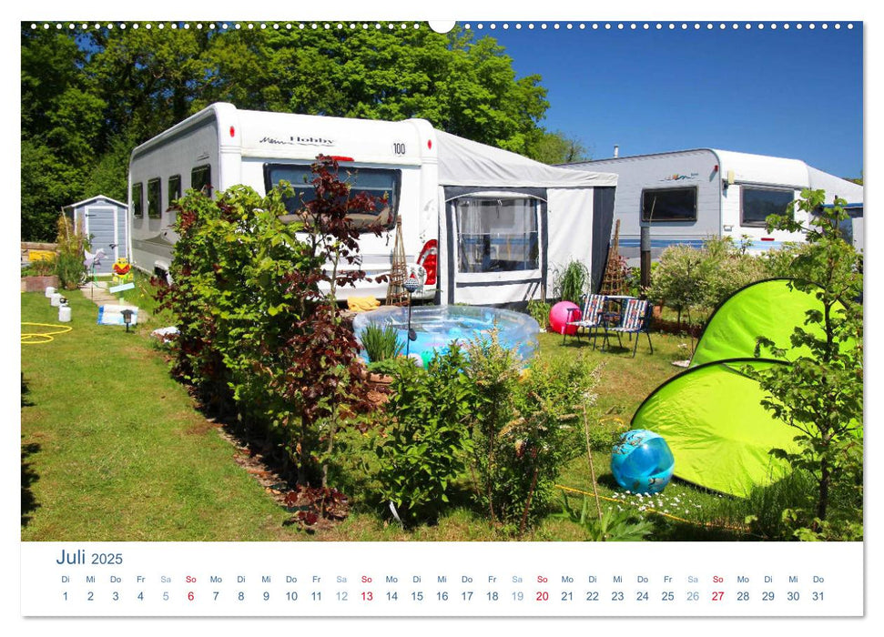 Freiheit auf Reisen 2025. Impressionen vom Camping und Zelten (CALVENDO Premium Wandkalender 2025)