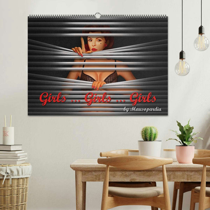 Girls ... Girls ... Girls by Mausopardia (CALVENDO Wandkalender 2025)