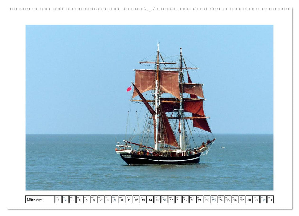 Segelspektakel in Bremerhaven. Die Sail (CALVENDO Wandkalender 2025)