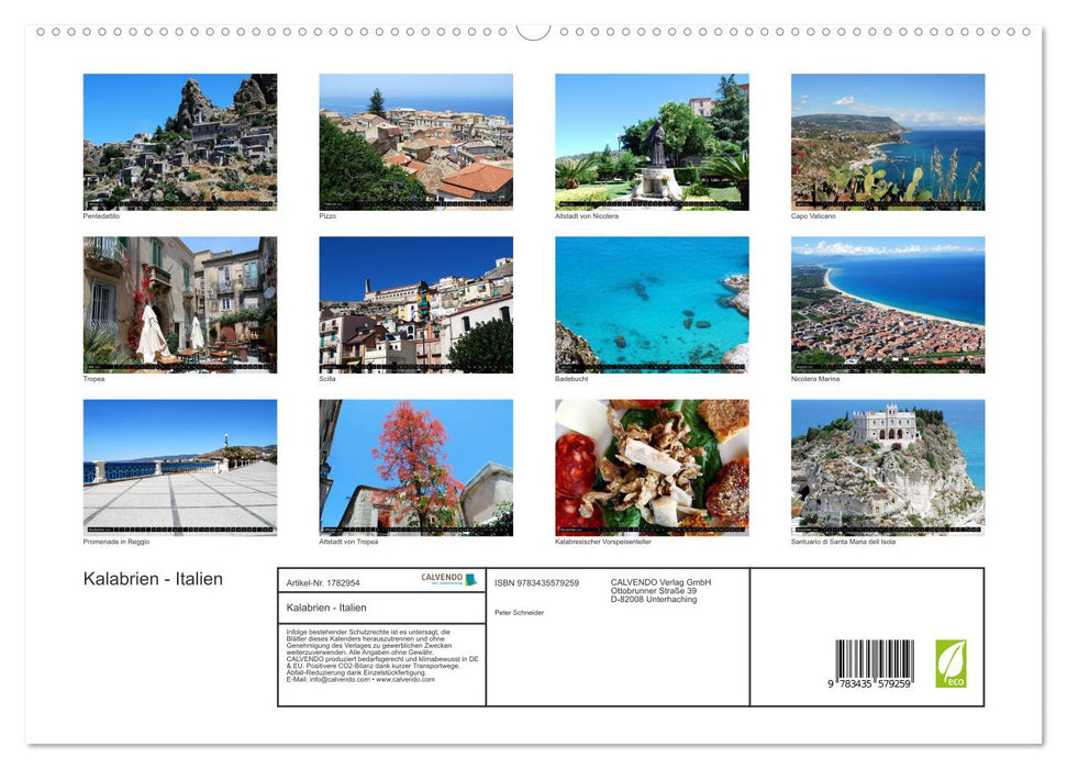 Kalabrien - Italien (CALVENDO Premium Wandkalender 2025)