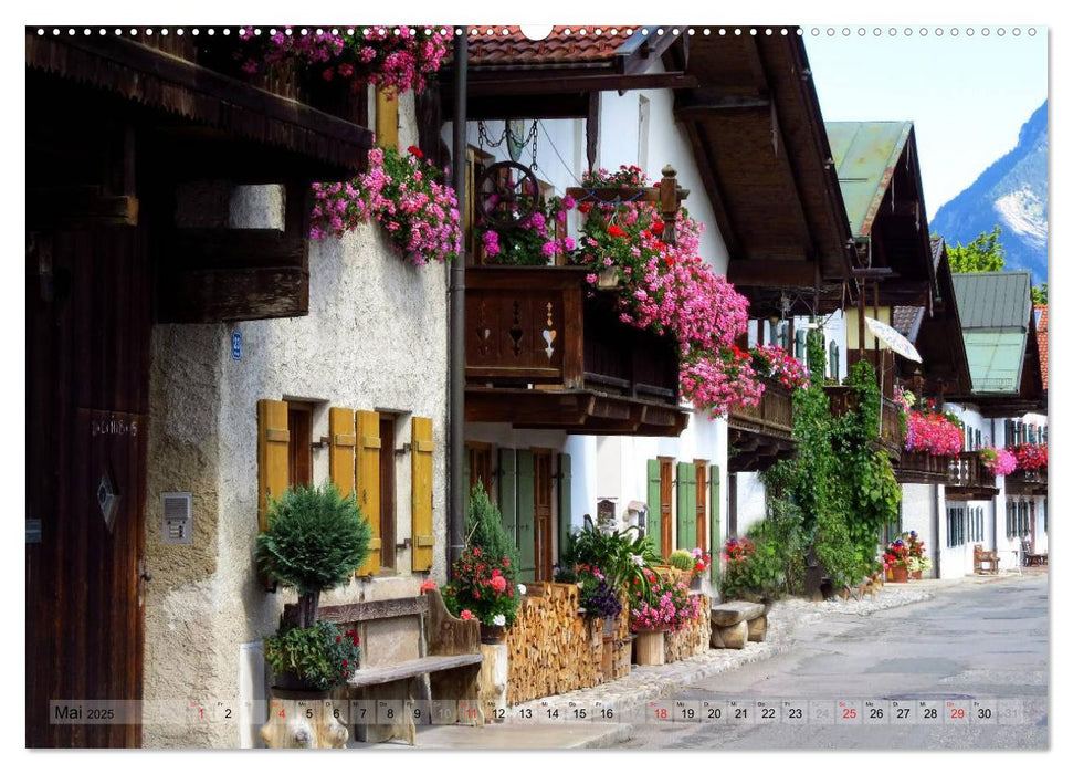 Malerisches Garmisch Partenkirchen - Aquarelle und Fotografien (CALVENDO Premium Wandkalender 2025)