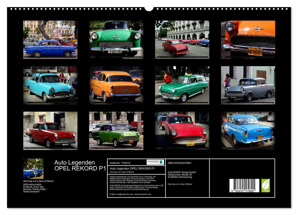 Auto Legenden OPEL REKORD P1 (CALVENDO Premium Wandkalender 2025)