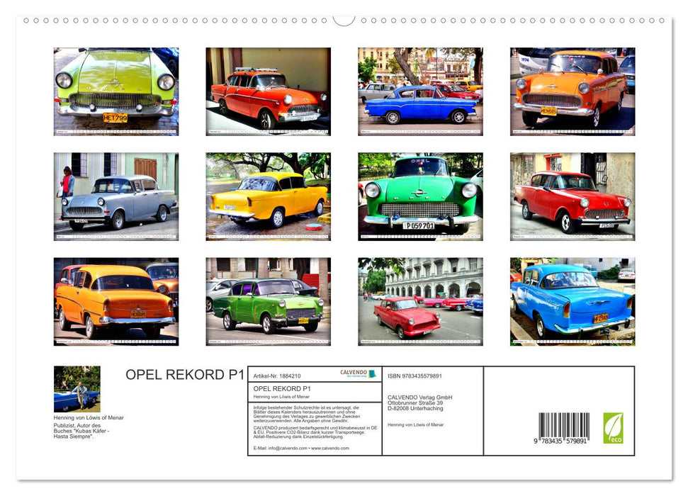 OPEL REKORD P1 (CALVENDO Premium Wandkalender 2025)