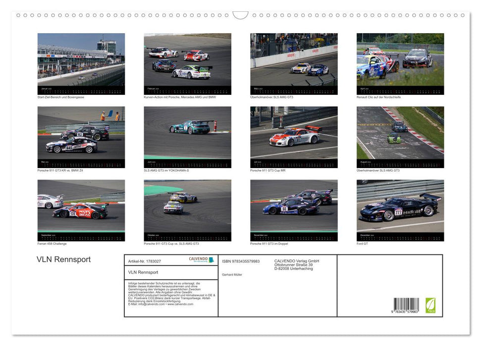 VLN Rennsport (CALVENDO Wandkalender 2025)