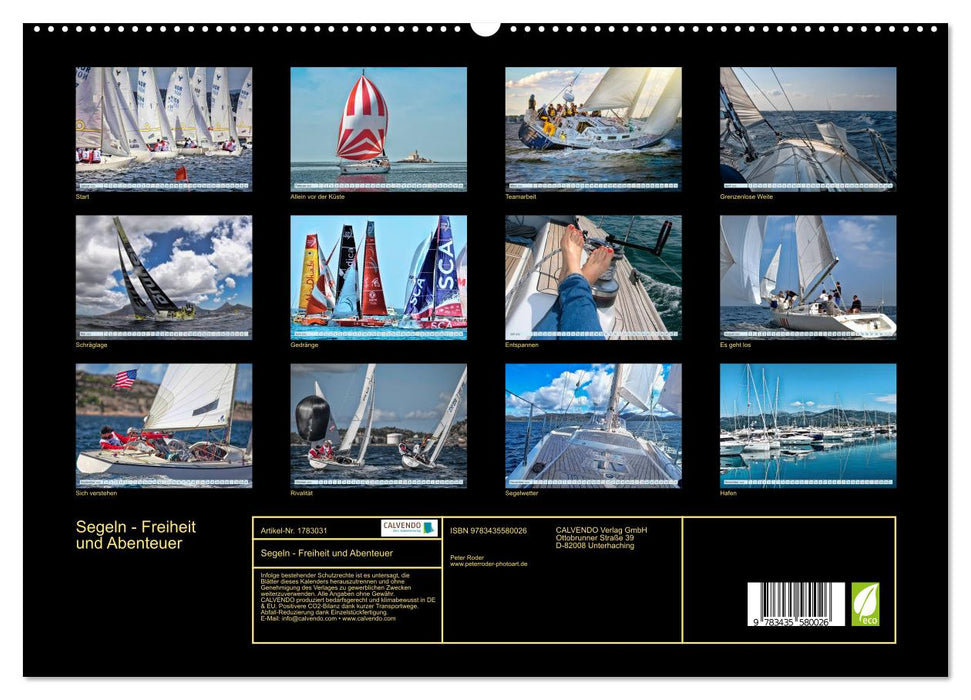 Segeln - Freiheit und Abenteuer (CALVENDO Premium Wandkalender 2025)