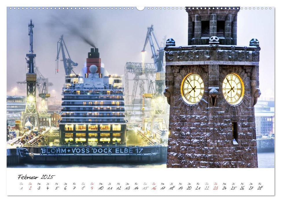 Mit Hamburg durchs Jahr 2025 (CALVENDO Premium Wandkalender 2025)