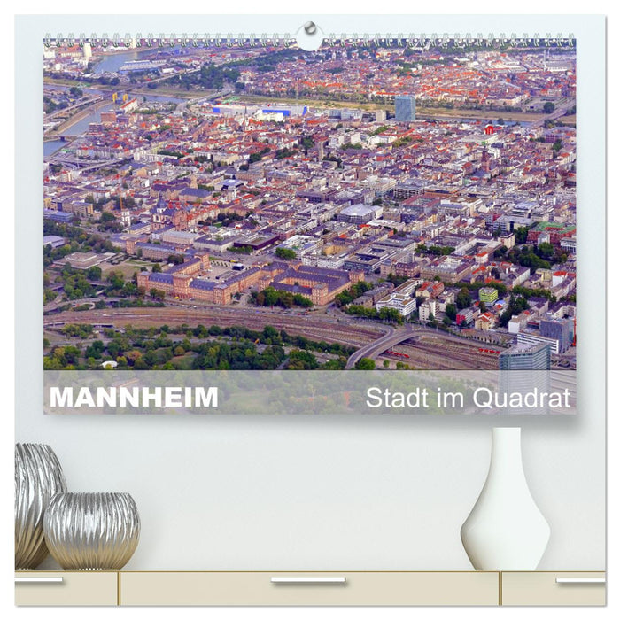 Mannheim - Stadt im Quadrat (CALVENDO Premium Wandkalender 2025)