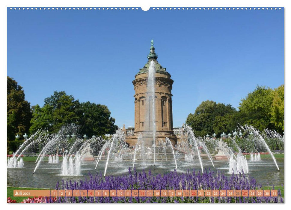 Mannheim - Stadt im Quadrat (CALVENDO Premium Wandkalender 2025)