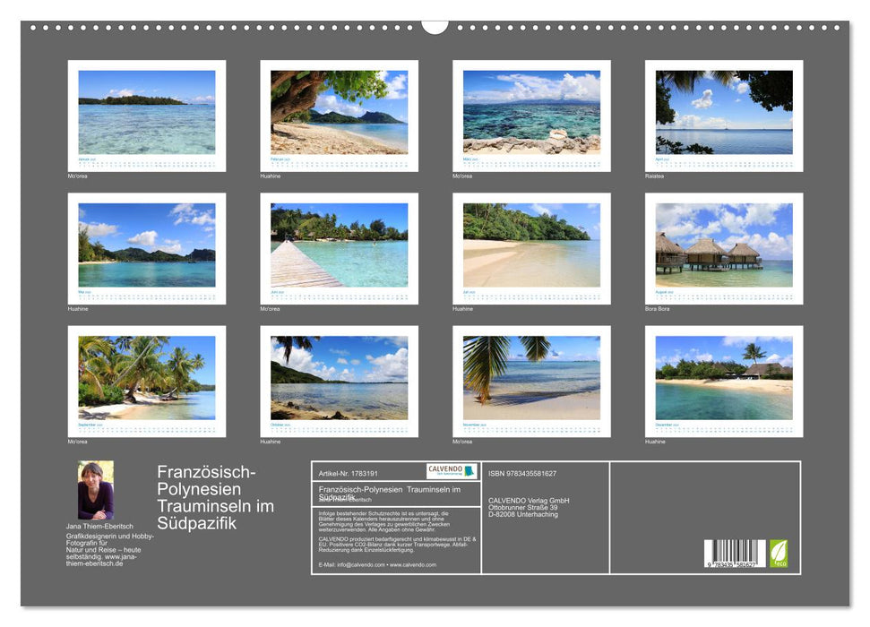 Französisch-Polynesien Trauminseln im Südpazifik (CALVENDO Wandkalender 2025)