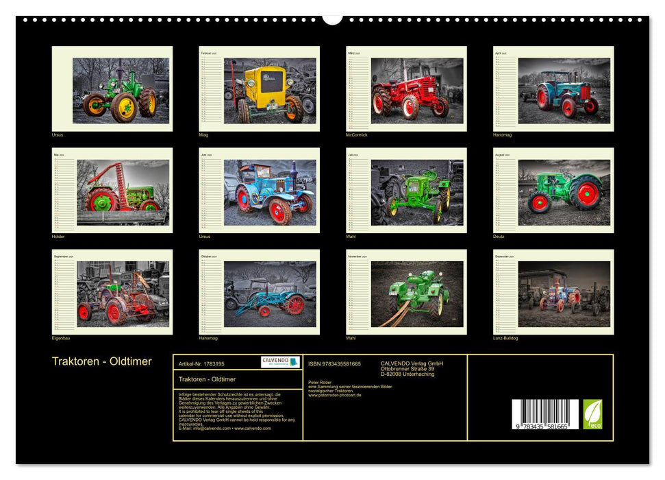 Traktoren - Oldtimer (CALVENDO Premium Wandkalender 2025)