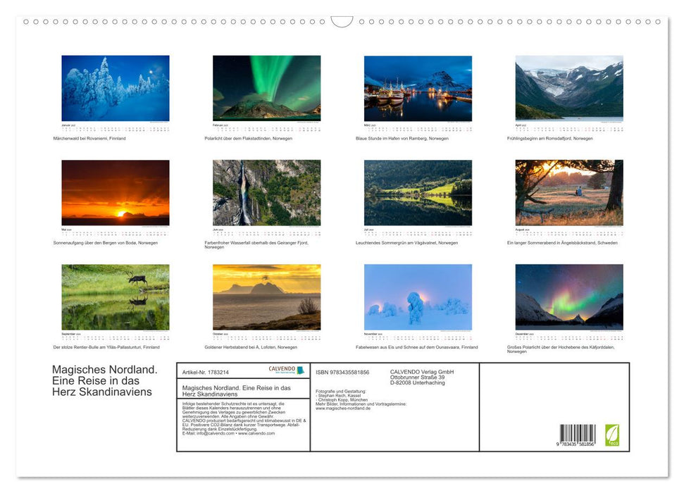 Magisches Nordland. Eine Reise in das Herz Skandinaviens (CALVENDO Wandkalender 2025)