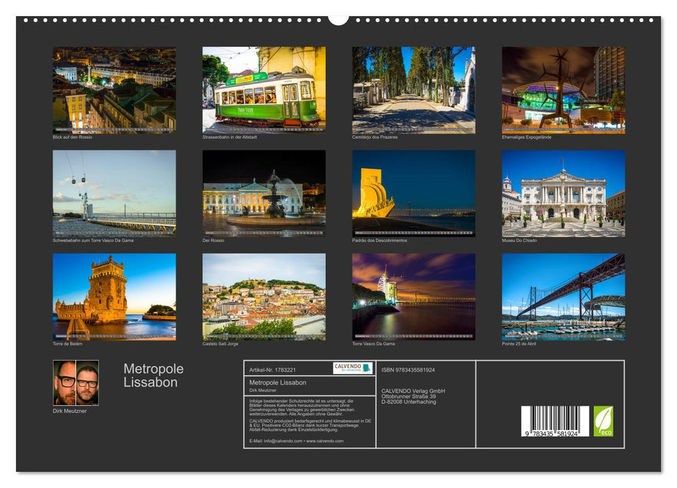 Metropole Lissabon (CALVENDO Premium Wandkalender 2025)